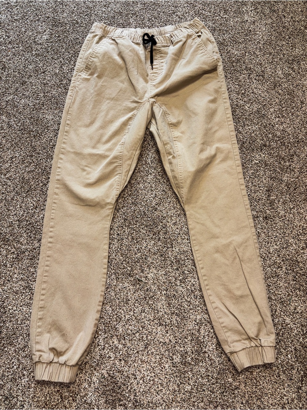 Southpole Flex the Movement Men’s Medium Twill Stretch Jogger Khaki Elastic